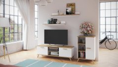 Tv stolek Roky 1 bílá/artisan