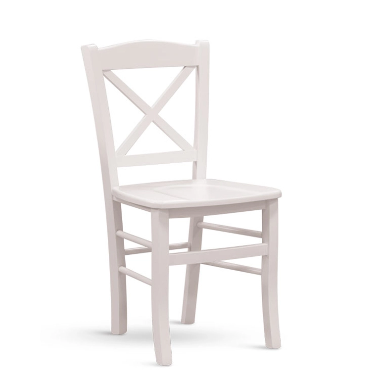 Jedálenská stolička CLAYTON biela