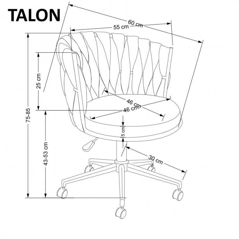 Kancelárske kreslo TALON sivé