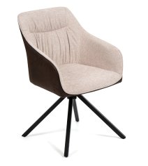 Jídelní židle LOREN hnědá/krémová