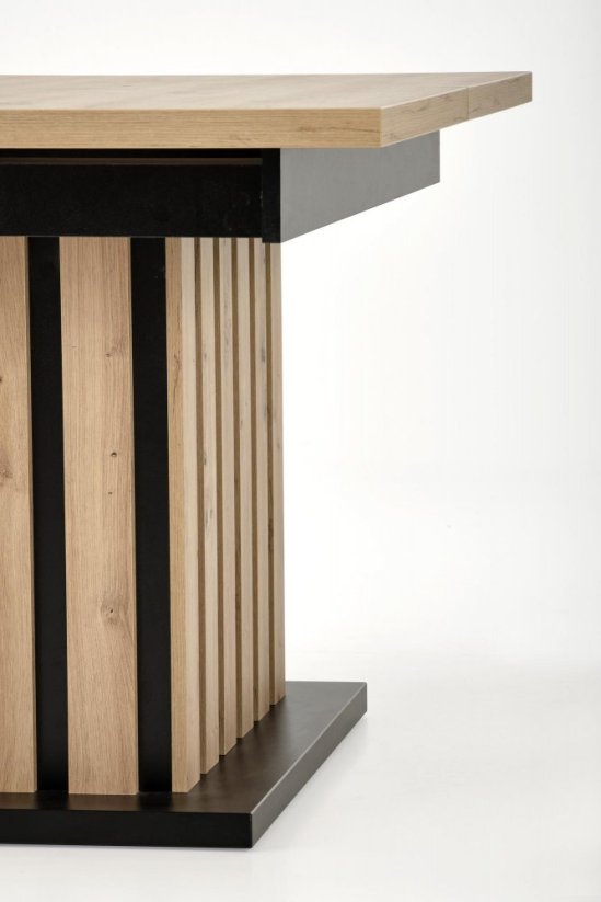 Rozkládací jídelní stůl LAMELLO 130(180)x80 dub artisan/černý