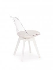 Jídelní židle K245 bílá/průhledná