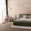 Čalouněná postel PAVLÍK 160x200 olivově zelená