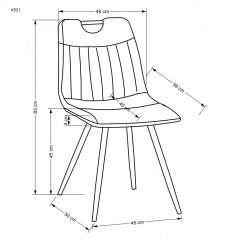 Jídelní židle K521 hořčicová