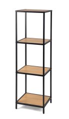 Regál 4 ARCANA 400675 přírodní/černá