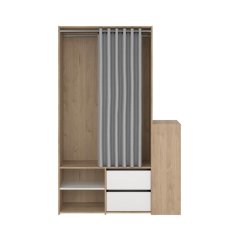 Skriňa Harmony 173 jackson hickory/biela/sivá