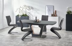 Rozkladací jedálenský stôl BILOTTI 160(200)x90 antracit mat/orech
