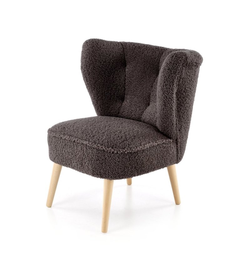 Čalouněné křeslo MOCCA tmavě hnědá