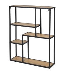 Regálová knihovna ARCANA 400575 přírodní/černá