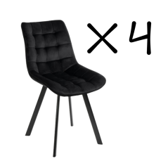 Set 4 kusov jedálenská stolička NIKI čierna