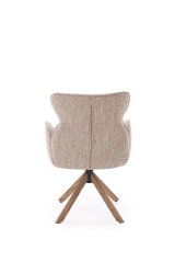 Jídelní křeslo K585 tmavě béžové/světlý ořech