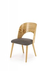 Jedálenská stolička CADIZ dub prírodný/sivá