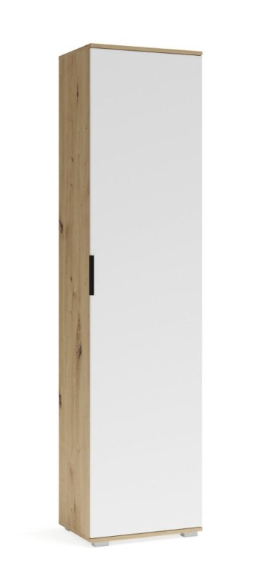 Šatní skříň / sloupek CLIF SL-50 dub artisan / bílá