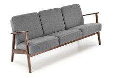 Třímístná pohovka MILANO 3S šedá/tmavý ořech