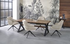 Rozkládací jídelní stůl BARON 200(350)x100 ořech/černá