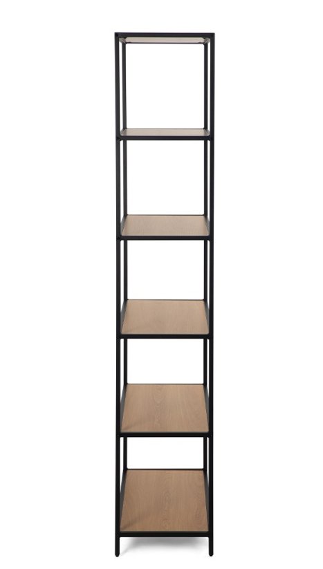 Regálová knihovna ARCANA 400475 přírodní/černá