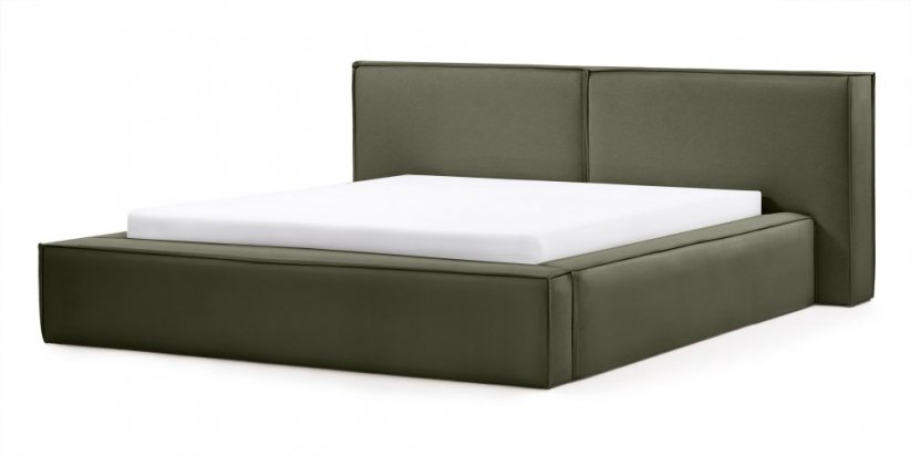 Čalúnená posteľ PAVLÍK 160x200 olivovo zelená