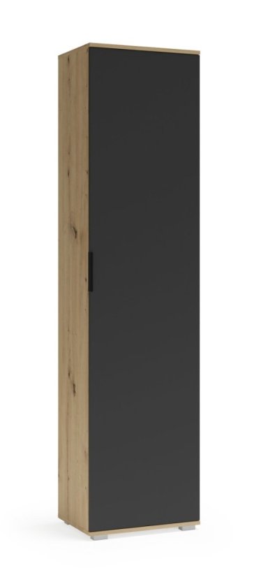 Šatní skříň / sloupek CLIF SL-50 dub artisan / antracit