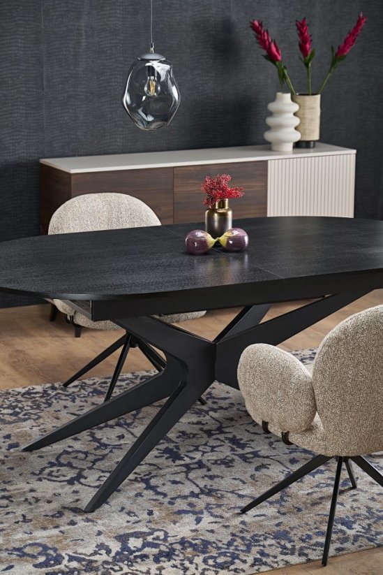 Rozkladací jedálenský stôl SANDRO 180(240)x100 čierny