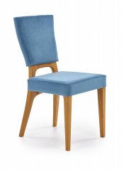 Jedálenská stolička WENANTY dub medový/modrá