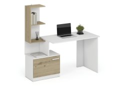 Psací stůl MISO bílá/dub artisan