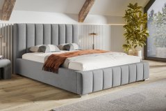 Čalouněná postel BED 10 160x200 světle šedá