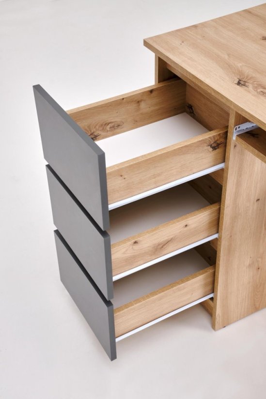 Psací stůl CINO dub artisan/grafit