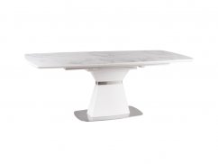 Rozkladací jedálenský stôl SATURN II CERAMIC biely 160(210)X90