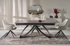 Rozkladací jedálenský stôl HILARIO 180(260)x90 orech/čierna