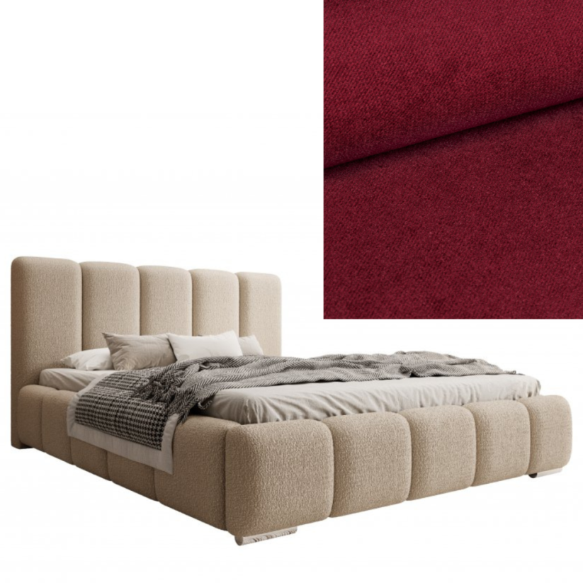 Čalouněná postel BASIC 140X200 výběr z barev - Výběr potahové látky (MD): KRONOS_02