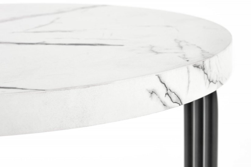 Konferenční stolek ANTICA S bílý mramor/černý
