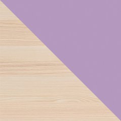 Rohová šatní skříň LIMO L14 jasan/fialová