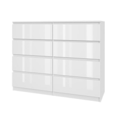 Komoda AVEN 100/8 bílá lesk