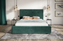 Čalouněná postel BED 5 140x200 zelená