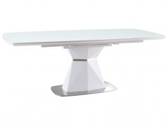 Rozkladací jedálenský stôl CORTEZ biely mat 160(210)X90