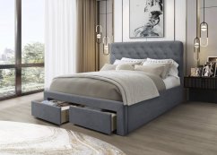 Čalouněná postel MARISOL se zásuvkami 160x200 šedá