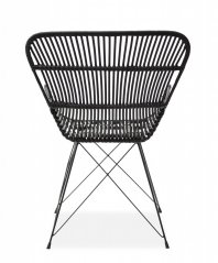 Ratanová stolička K335 čierna