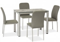 Jedálenský stôl DAMAR 80x60 sivý
