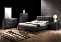 Čalúnená posteľ SAMARA 160x200 čierna