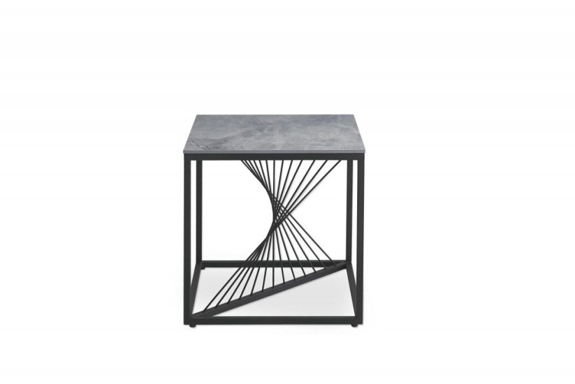 Konferenční stolek INFINITY 2 čtverec šedý/černý