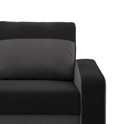 Kreslo ORION čierna + sivá /  mikro 15 + mikro 27