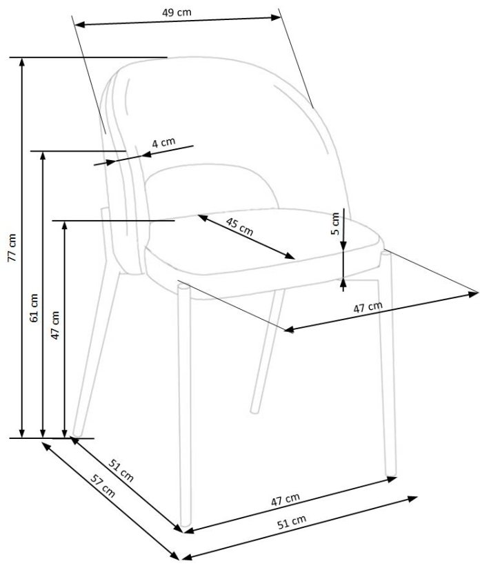 Jídelní židle / křeslo K373 béžová