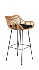 Barová stolička H-105 prírodná/čierna