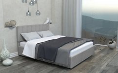 Čalouněná postel MONRO stříbrná 160x200