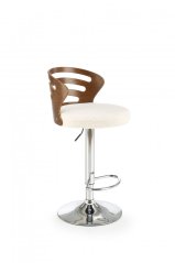 Barová stolička H109 krémová/orech