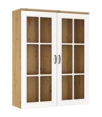 Vitrína Flower 100 2D dub artisan/biela