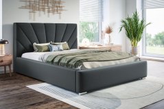 Čalouněná postel BED 9 160x200 tmavě šedá