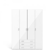 Skriňa Sid 4d3s 410 biela/biely lesk