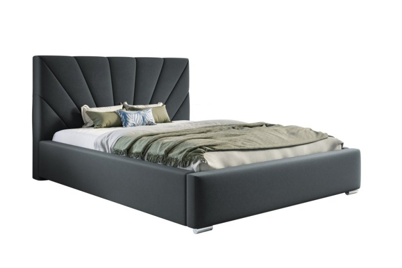 Čalouněná postel BED 9 180x200 tmavě šedá