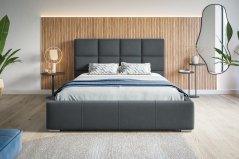 Čalúnená posteľ BED 7 140x200 tmavo sivá